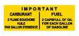 1965 Ski-Doo Important Fuel Mixture Decal