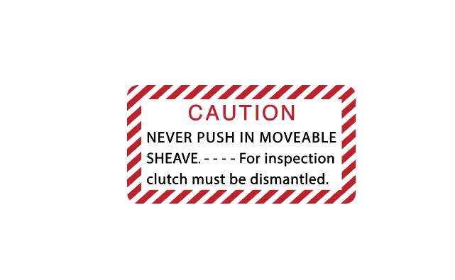 1973-74 Brutanza Brut Caution Clutch Decal