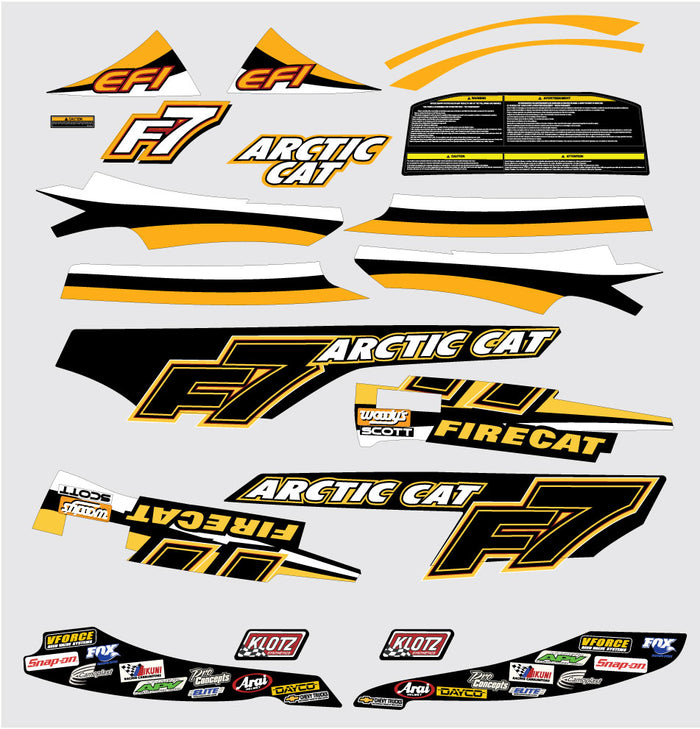 2003 Arctic Cat F7 Decal Kit