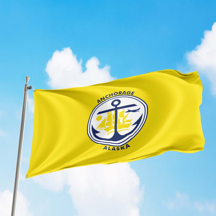 Alaska State Counties and Cities USA United States of America Flag Banner