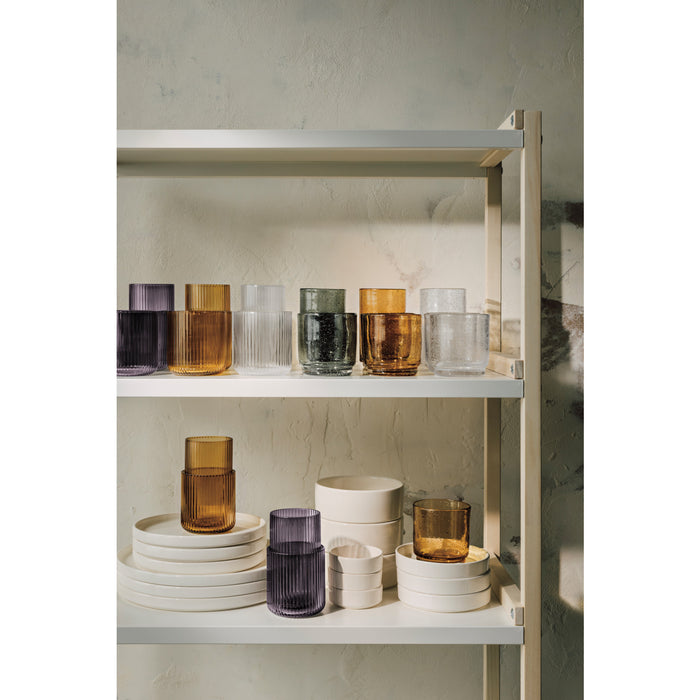 Fluted Glass 12 oz - Amber - Nested Designs