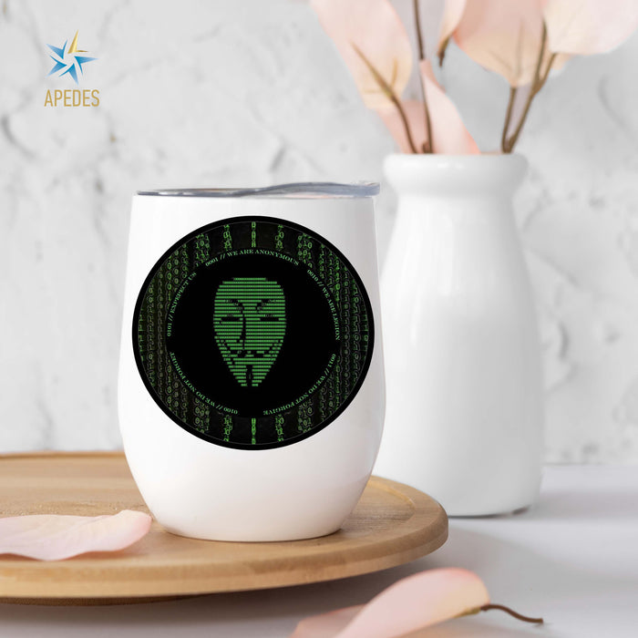Anonymous Stainless Steel Stemless Wine Cup 12 OZ - Apedes Flags And Banners