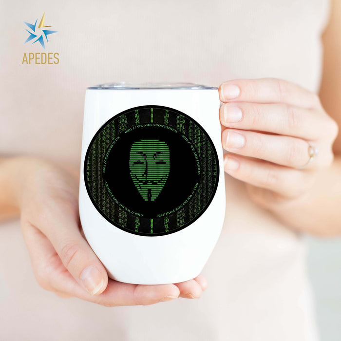 Anonymous Stainless Steel Stemless Wine Cup 12 OZ - Apedes Flags And Banners