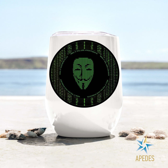 Anonymous Stainless Steel Stemless Wine Cup 12 OZ - Apedes Flags And Banners