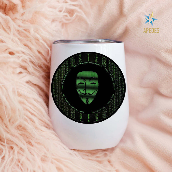 Anonymous Stainless Steel Stemless Wine Cup 12 OZ - Apedes Flags And Banners