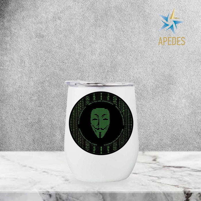 Anonymous Stainless Steel Stemless Wine Cup 12 OZ - Apedes Flags And Banners