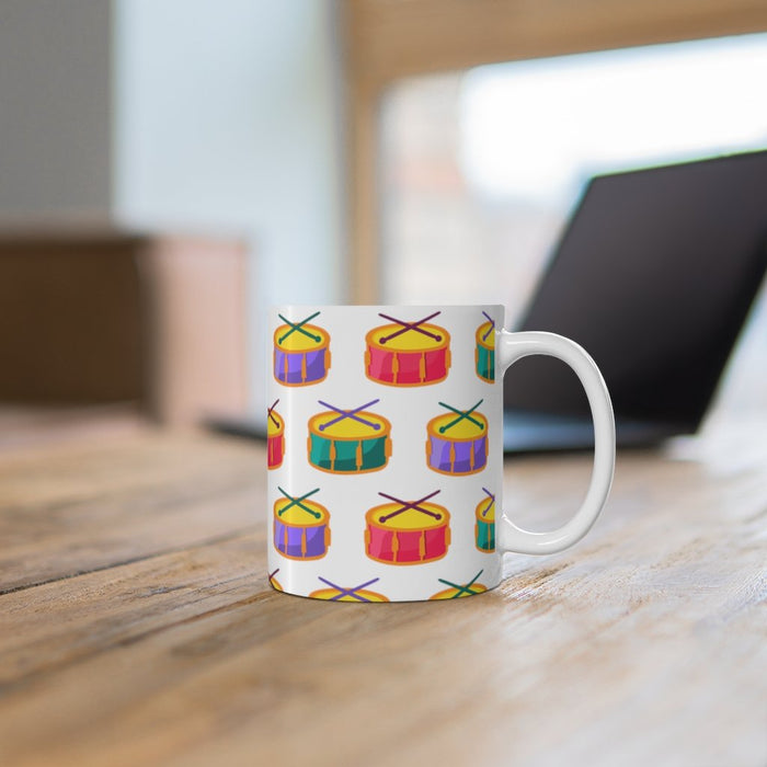 Brightly Colored Snare Drums Mug 11oz/15oz Musician Gift Unisex Shipping Included