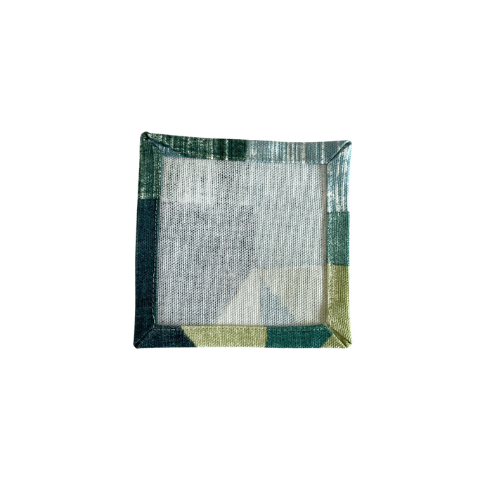 Cocktail Napkins in Green & Blue, Set of 4 - NESTED
