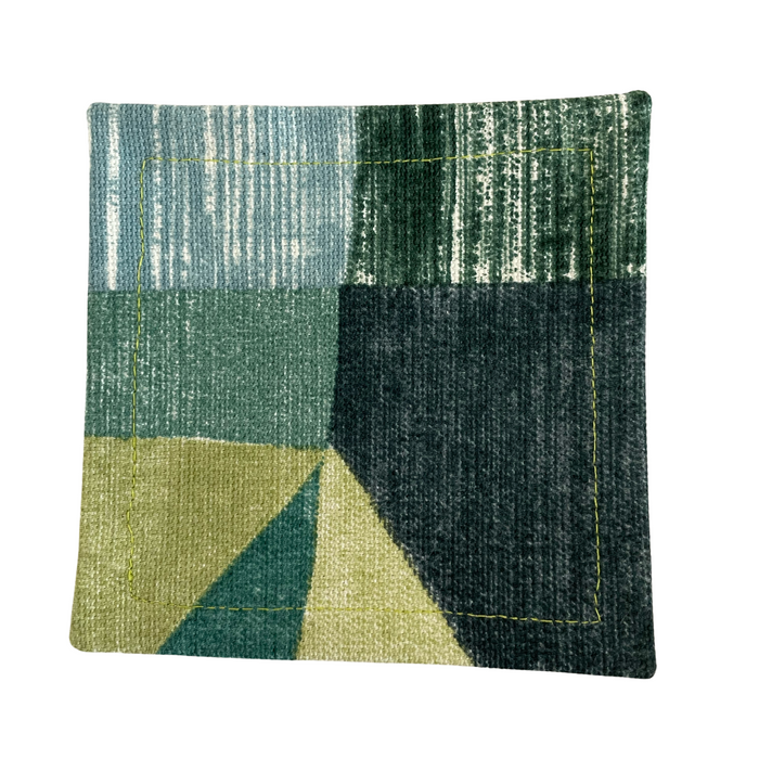 Cocktail Napkins in Green & Blue, Set of 4 - NESTED
