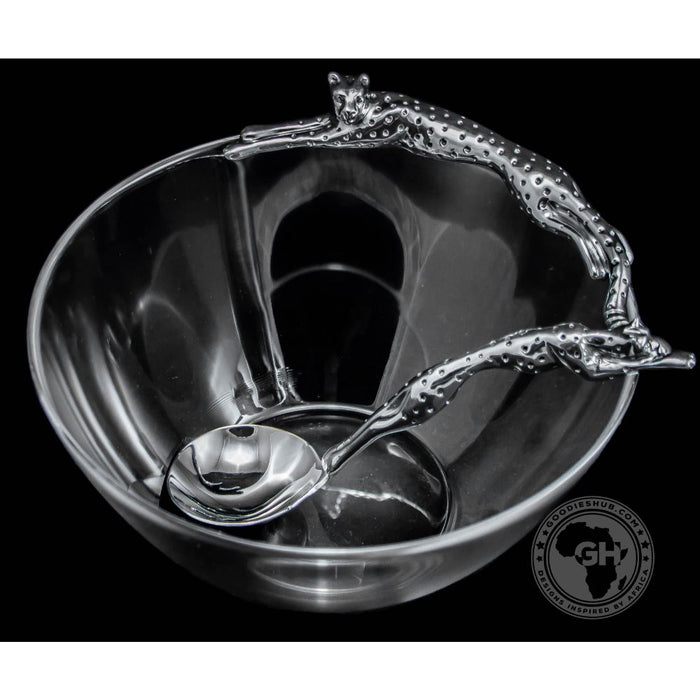 Dish 200mm Lying & Sauce Ladle Set - Cheetah Africa Collection - Diana Carmichael