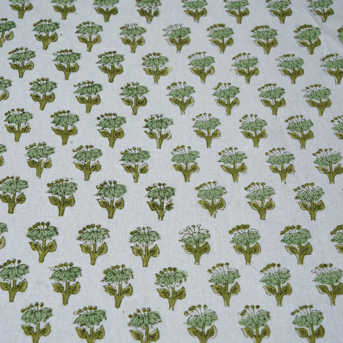 Emerald Green Block Printed Round Table Cloth