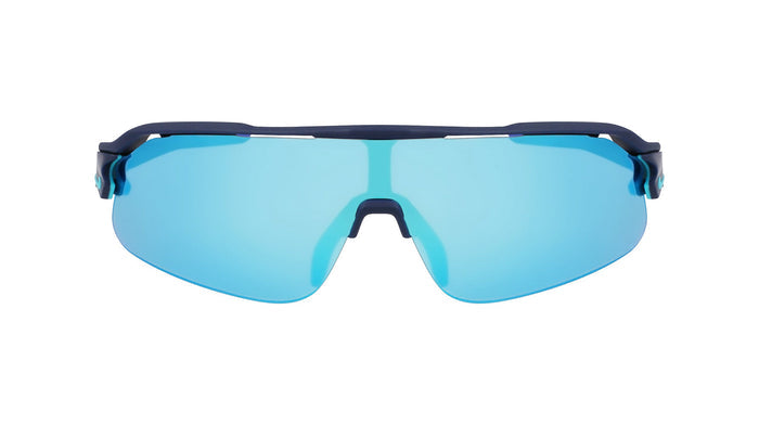 Nike Flyfree Shield P EV24035 Matte Obsdian/Blue Road Polarised Mirror #colour_matte-obsdian-blue-road-polarised-mirror