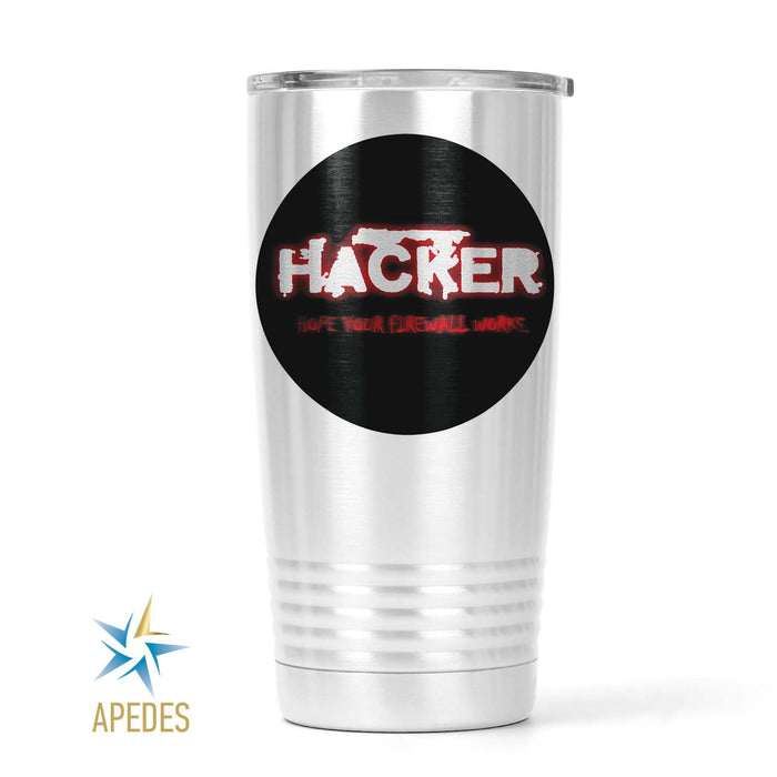 Hacker Firewall Stainless Steel Tumbler 20 OZ - Apedes Flags And Banners