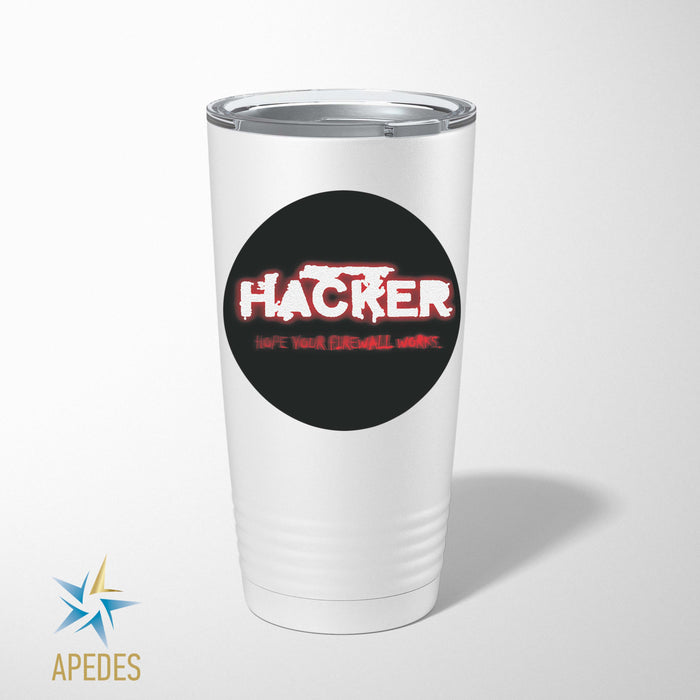 Hacker Firewall Stainless Steel Tumbler 20 OZ - Apedes Flags And Banners