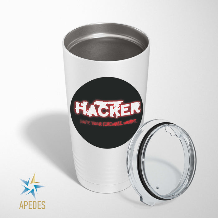 Hacker Firewall Stainless Steel Tumbler 20 OZ - Apedes Flags And Banners