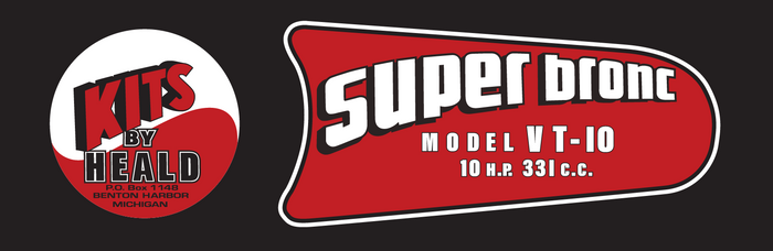 Heald Super Bronc VT-10 Clutch Cover Decals