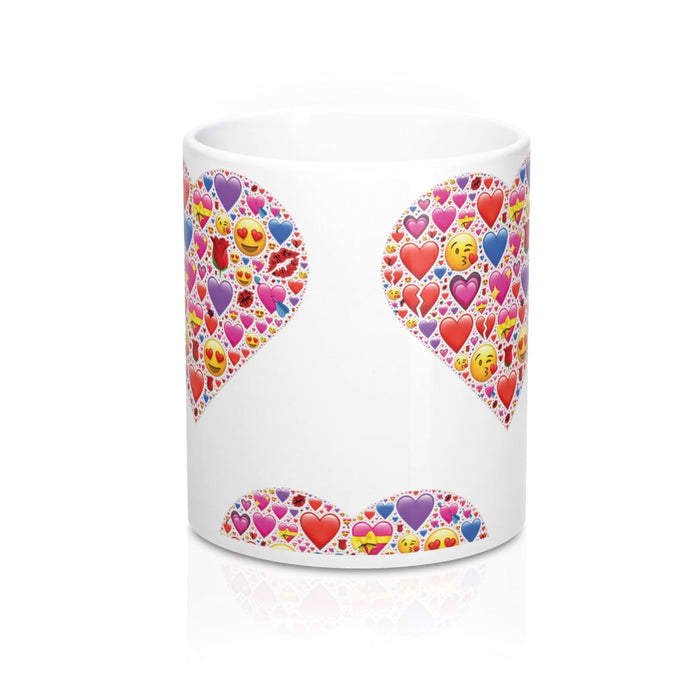 HEART EMOTICONS Pattern  Emojis Love Valentine Partner Mug 11oz/15oz Shipping Included