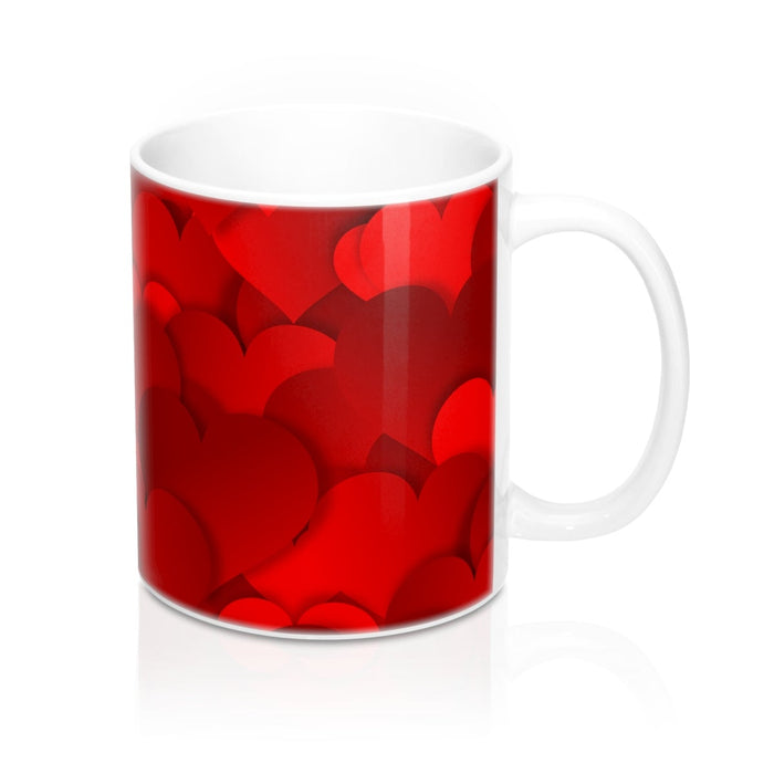 HEARTS ALL OVER Pattern Mug 11oz/15oz Shipping Included