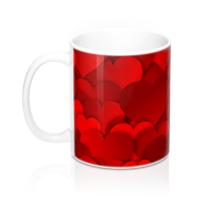 HEARTS ALL OVER Pattern Mug 11oz/15oz Shipping Included