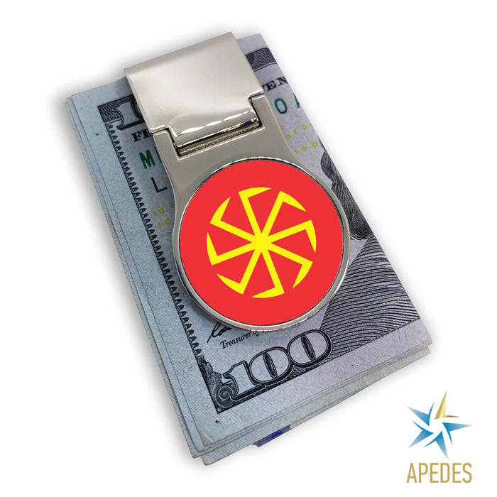 Kolovrat Slavic Solar Symbol Money Clip - Apedes Flags And Banners