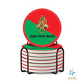 Legio Patria Nostra French Foreign Legion Absorbent Ceramic Coasters for Drinks with Holder (Set of 8)