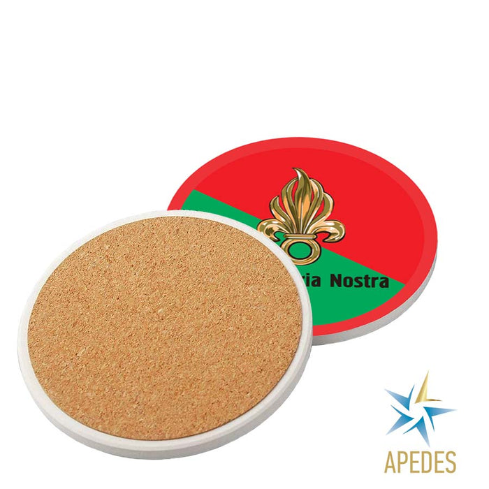 Legio Patria Nostra French Foreign Legion Absorbent Ceramic Coasters for Drinks with Holder (Set of 8)