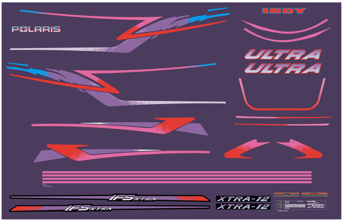 Polaris 1997 Indy Ultra Decal Kit