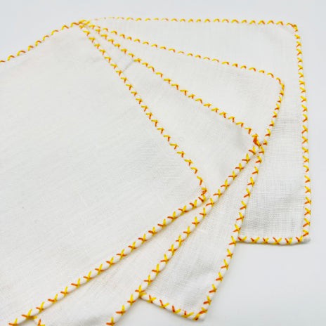 Punta Croce Coasters - Orange-Julia B. Casa