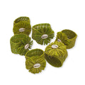 Raffia Dinner Napkin Rings - Green-Julia B. Casa