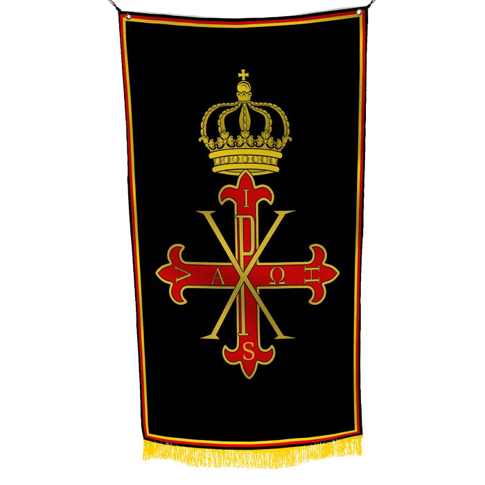 Sacred Military Constantinian Order Of Saint George With Crown Flag Banner