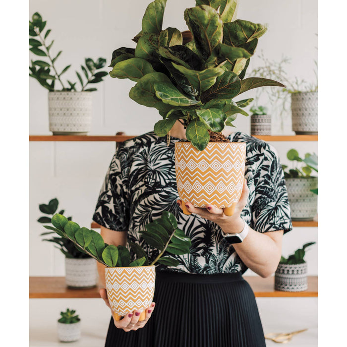 Saffron Spark Large Plant Pot - Nested Designs