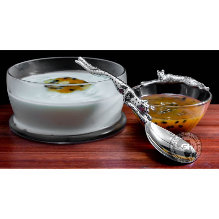 Serving Spoon Small Short (185mm) - Cheetah Africa Collection - Diana Carmichael