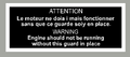 Ski Doo Attention/Warning Decal