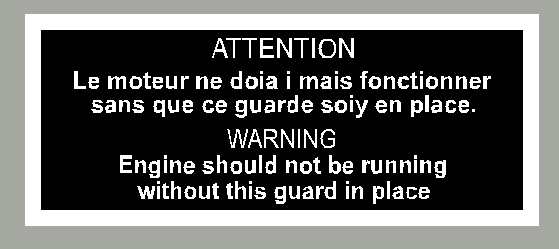 Ski Doo Attention/Warning Decal