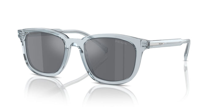 Transparent Azure/Dark Grey Flash Silver / 53