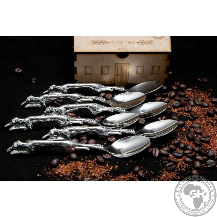 Teaspoon 155mm Set of 6 - Cheetah Africa Collection - Diana Carmichael