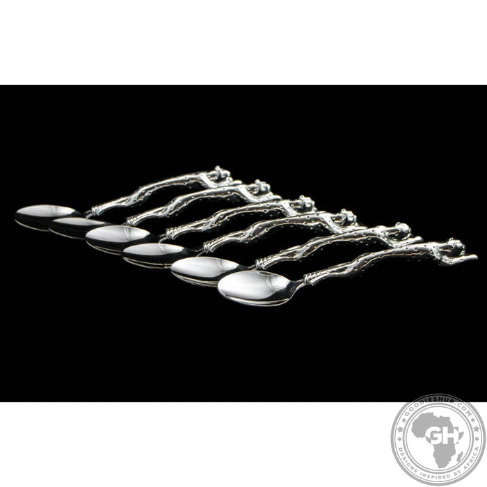 Teaspoon 155mm Set of 6 - Cheetah Africa Collection - Diana Carmichael