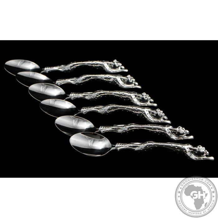 Teaspoon 155mm Set of 6 - Cheetah Africa Collection - Diana Carmichael