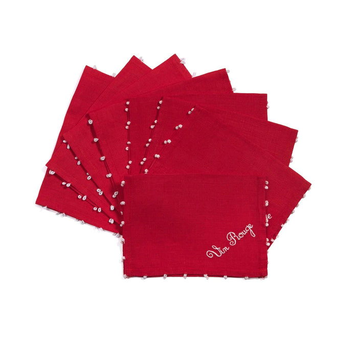 Vin Rouge Cocktail Napkins-Julia B. Casa